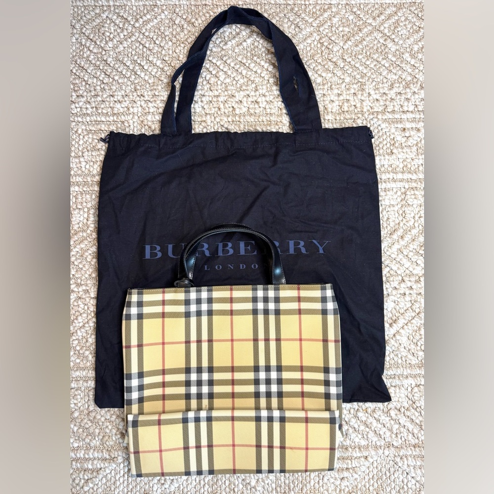 Authentic Vintage Burberry Nova Check Small Tote Bag